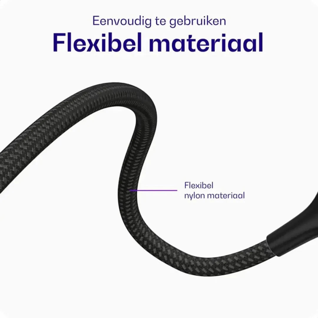 Buddi Flex Duo Pack Magnetische USB-C Kabel 60W 1M - Zwart
