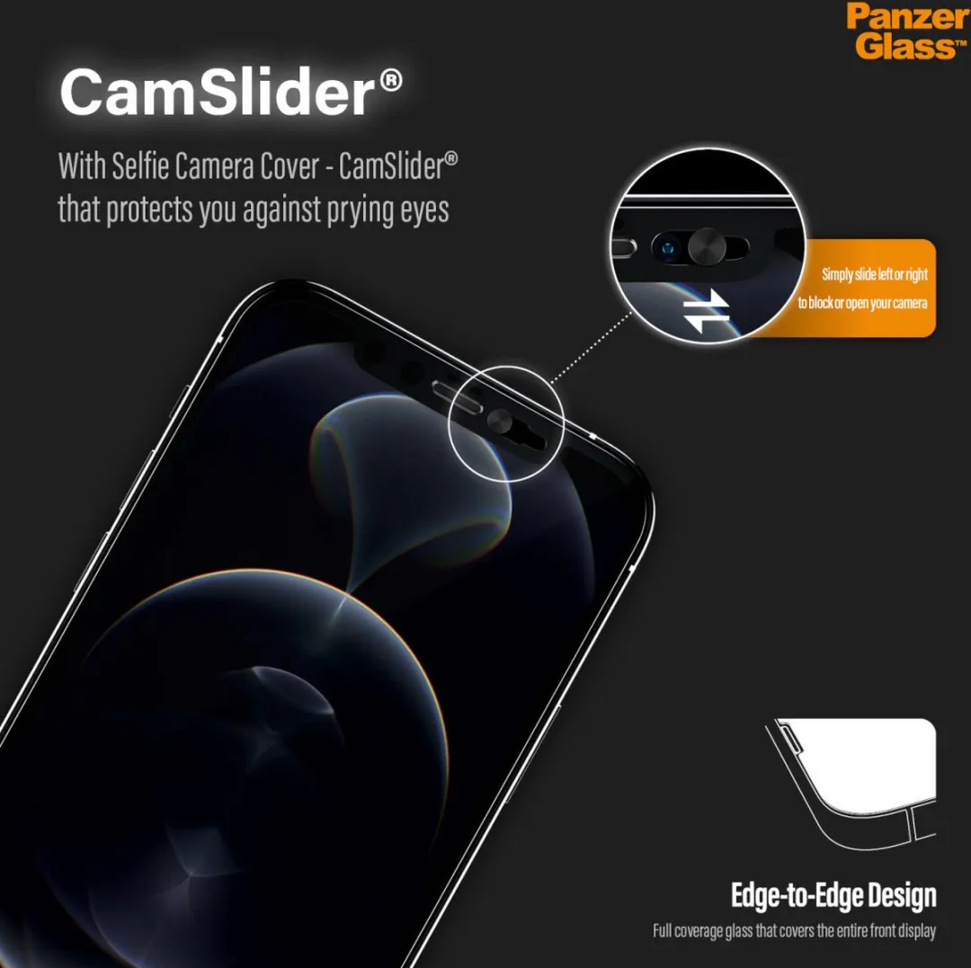 PanzerGlass CamSlider PZ-2713 Schermbeschermer - iPhone 12 Mini - Zwart