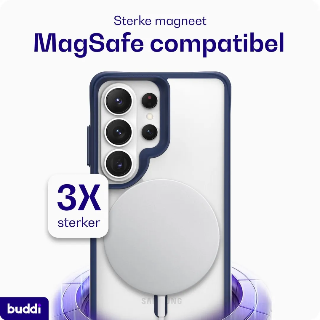 Buddi Hybrid BHSCGS26UCB Hoesje - Samsung Galaxy S26 Ultra - Transparant Blauw