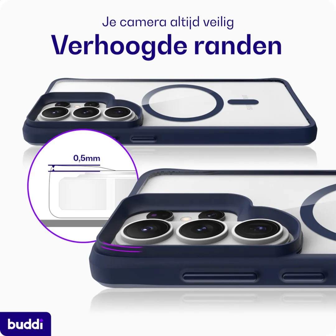 Buddi Hybrid BHSCGS26UCB Hoesje - Samsung Galaxy S26 Ultra - Transparant Blauw