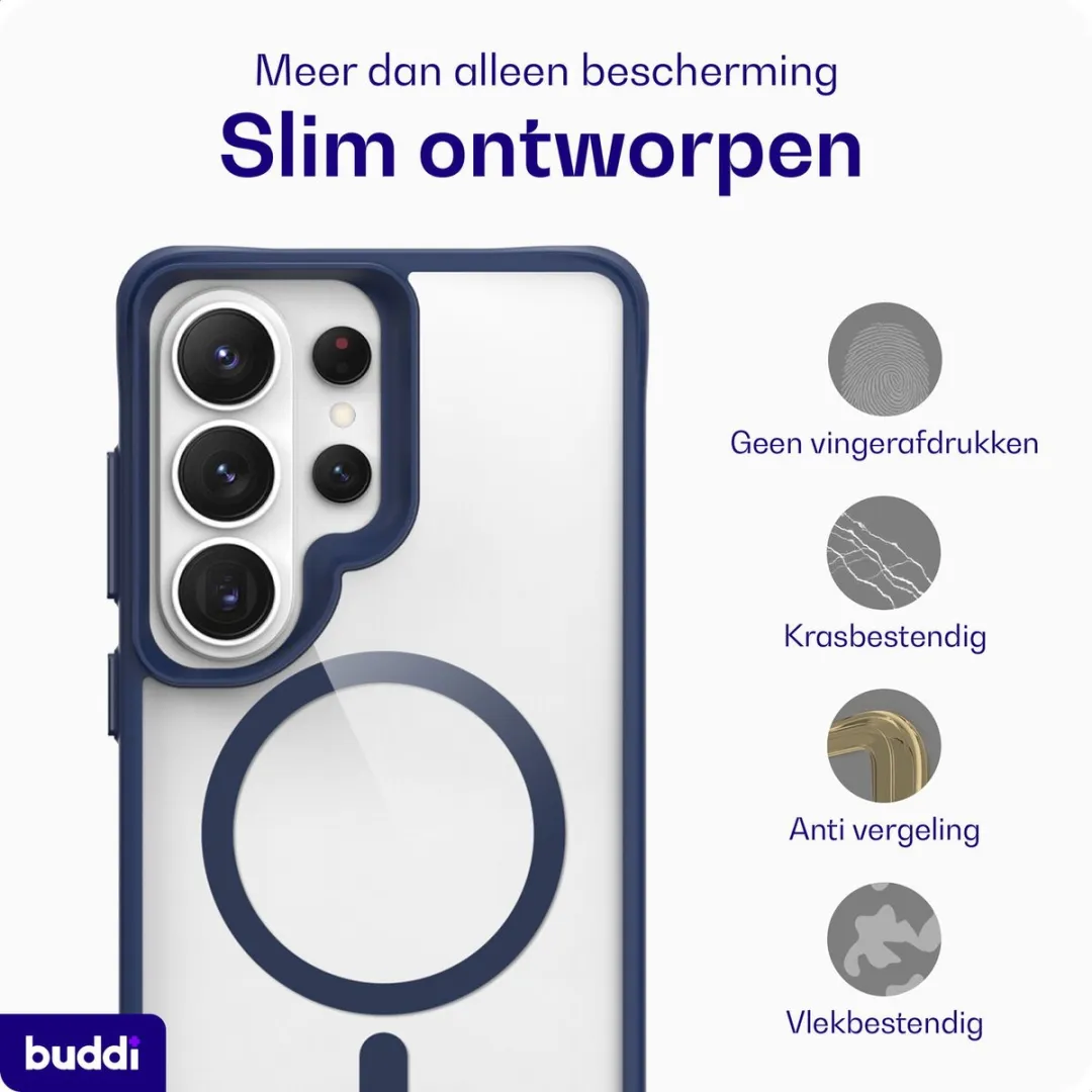 Buddi Hybrid BHSCGS26UCB Hoesje - Samsung Galaxy S26 Ultra - Transparant Blauw - afbeelding 6 van 6