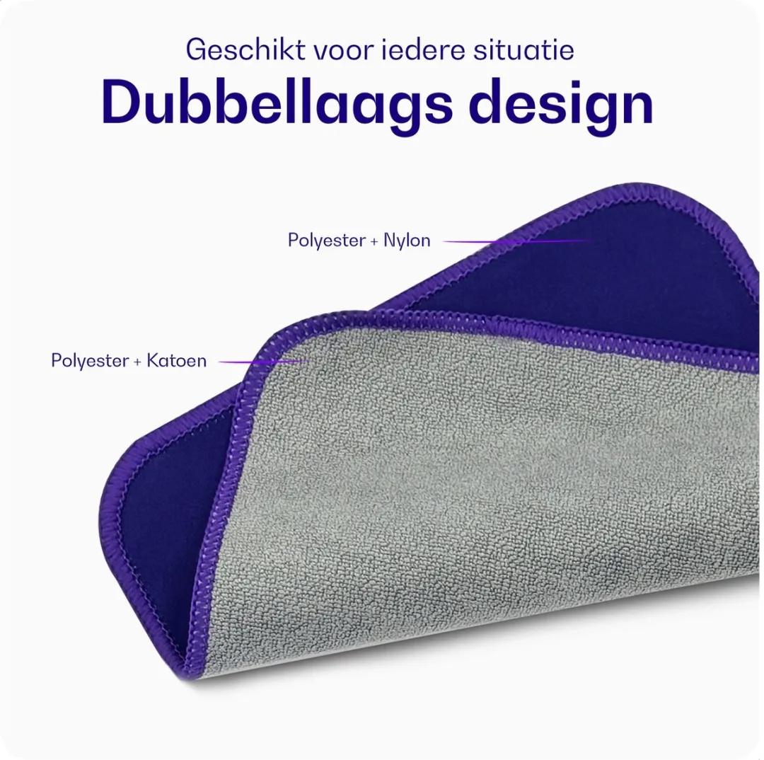 Buddi Fresh Microvezel Doek - Paars - Dubbelzijdig