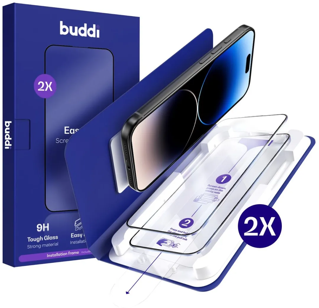 Buddi Screenprotector iPhone 14 Pro 2 Stuks