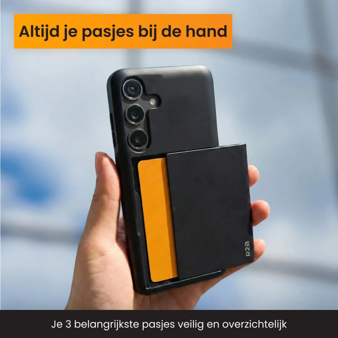 R2B Utrecht Hoesje Samsung Galaxy S24 Plus - 3 Pasjes - Zwart