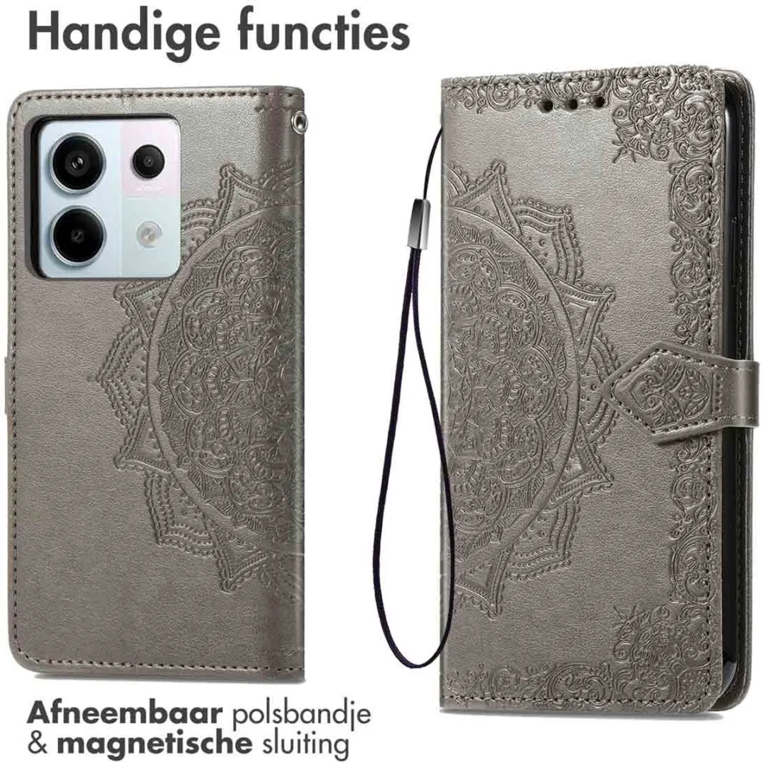 Imoshion Hoesje Grijs - voor Xiaomi Redmi Note 13 Pro 5G/Poco X6 - 3 Pasjes