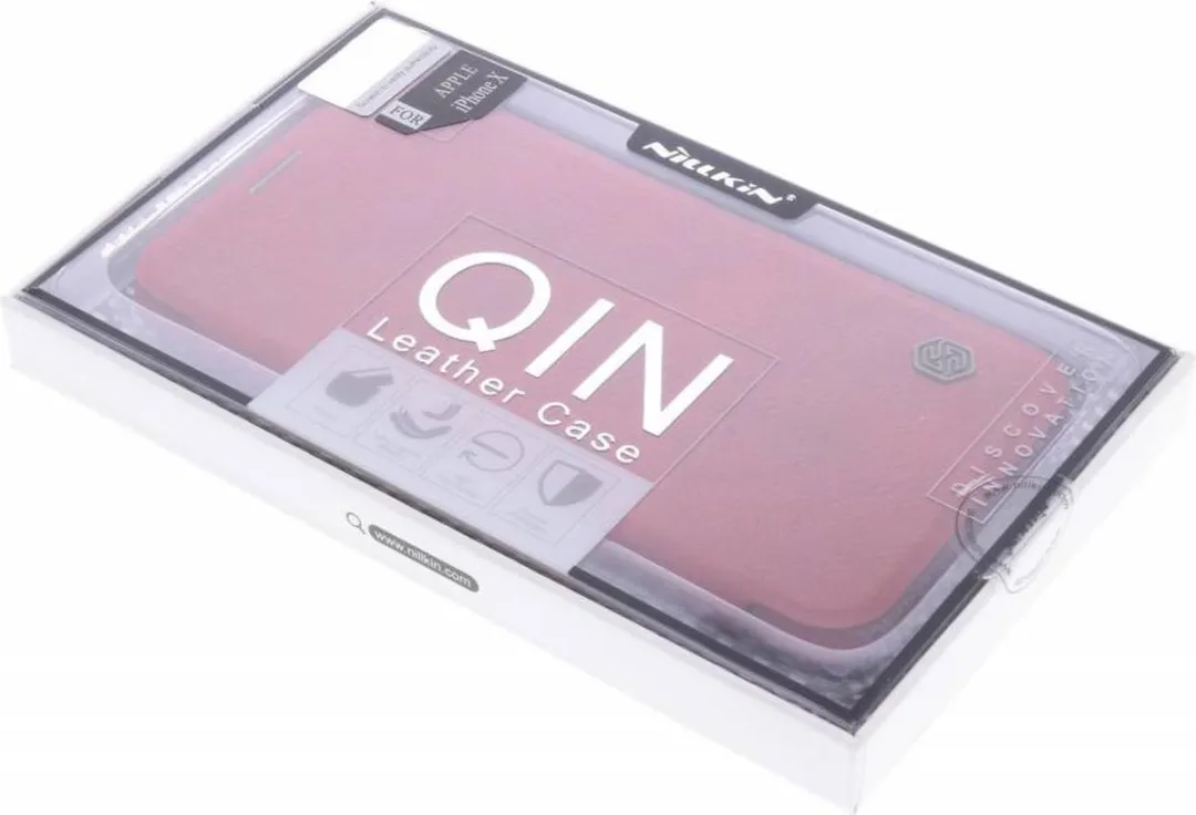 Nillkin Qin Hoesje iPhone X/XS - Rood - afbeelding 4 van 6