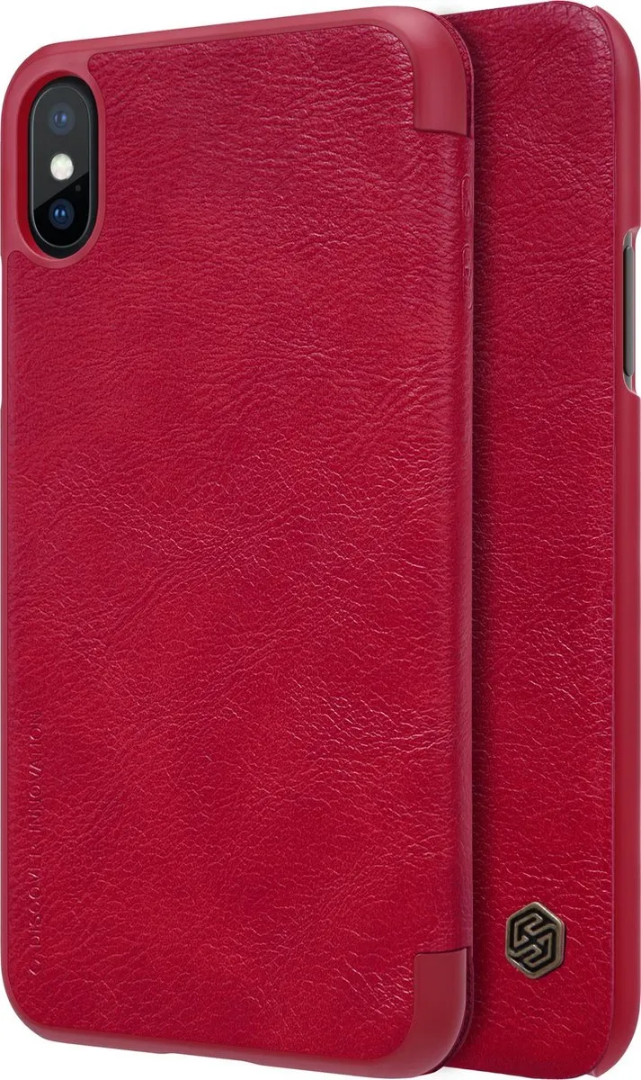 Nillkin Qin Hoesje iPhone X/XS - Rood - afbeelding 6 van 6