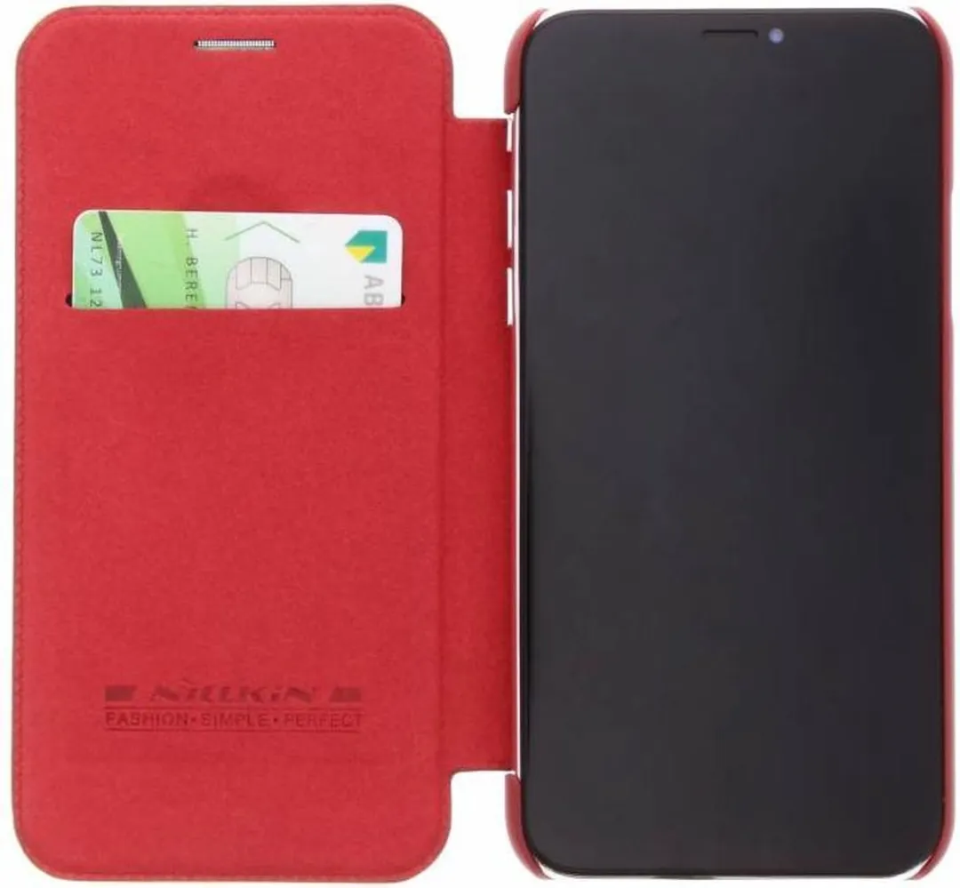 Nillkin Qin Hoesje iPhone X/XS - Rood - afbeelding 3 van 6