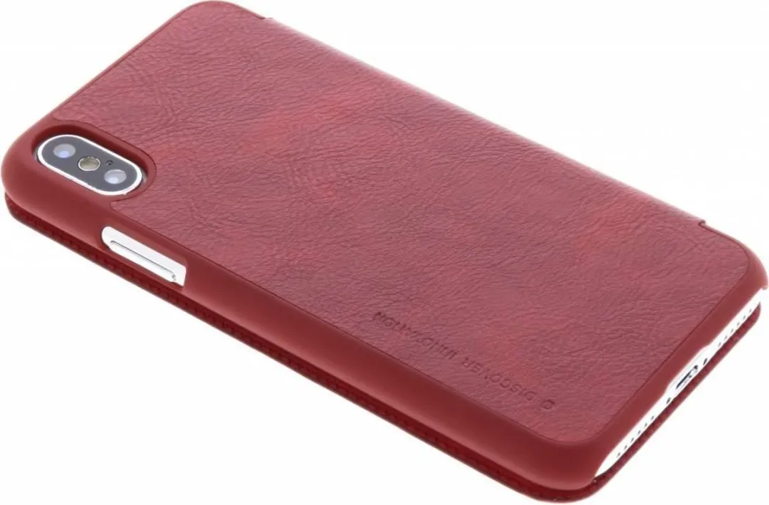Nillkin Qin Hoesje iPhone X/XS - Rood - afbeelding 2 van 6