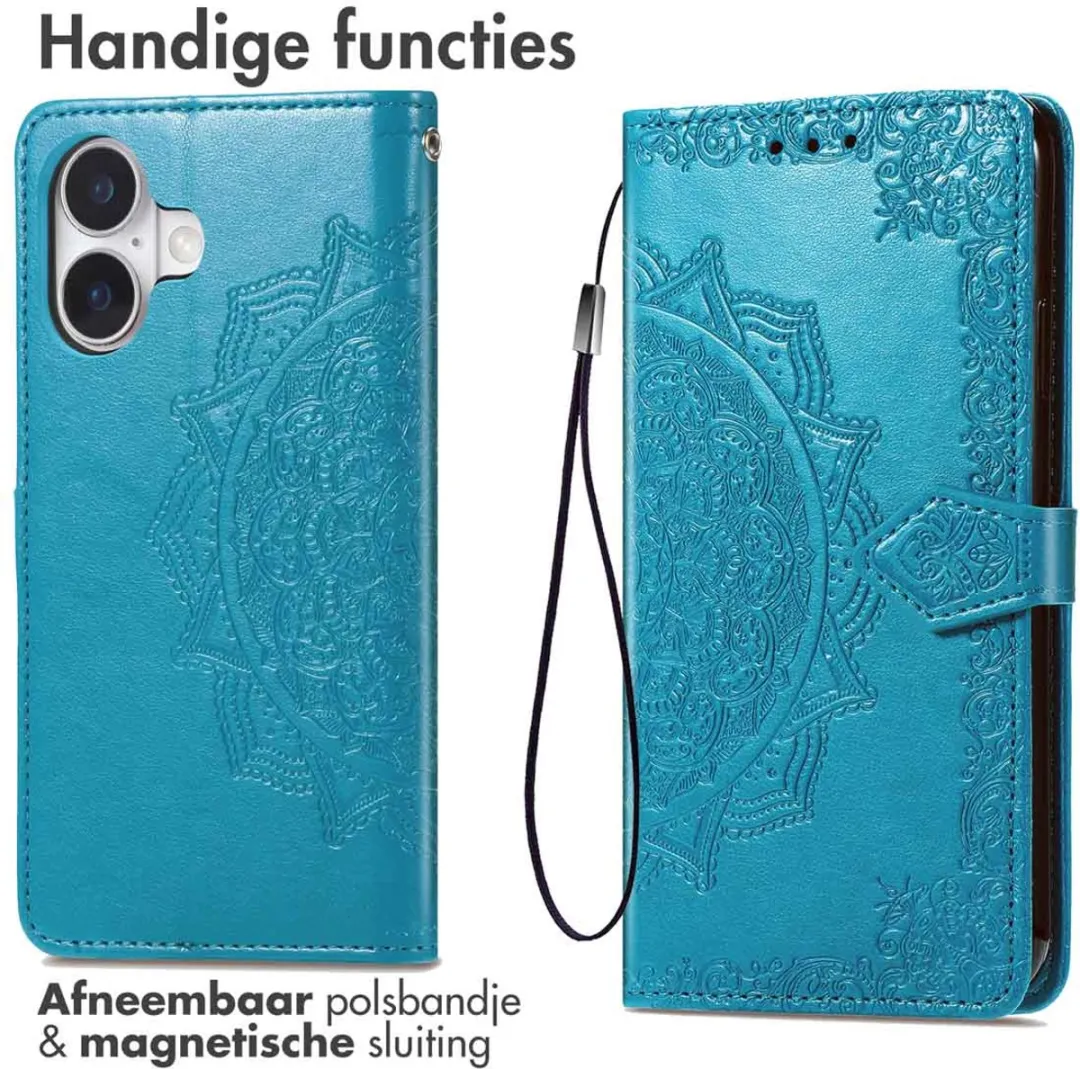 Imoshion Hoesje iPhone 16 Turquoise - 3 Pasjes