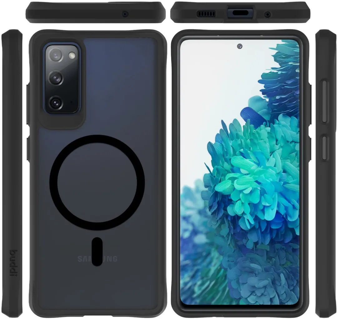 Buddi Hybrid Hoesje Samsung Galaxy S20 FE - MagSafe - Transparant Zwart