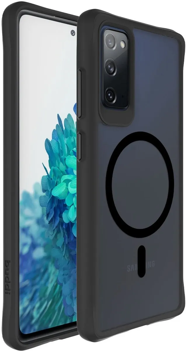 Buddi Hybrid Hoesje Samsung Galaxy S20 FE - MagSafe - Transparant Zwart