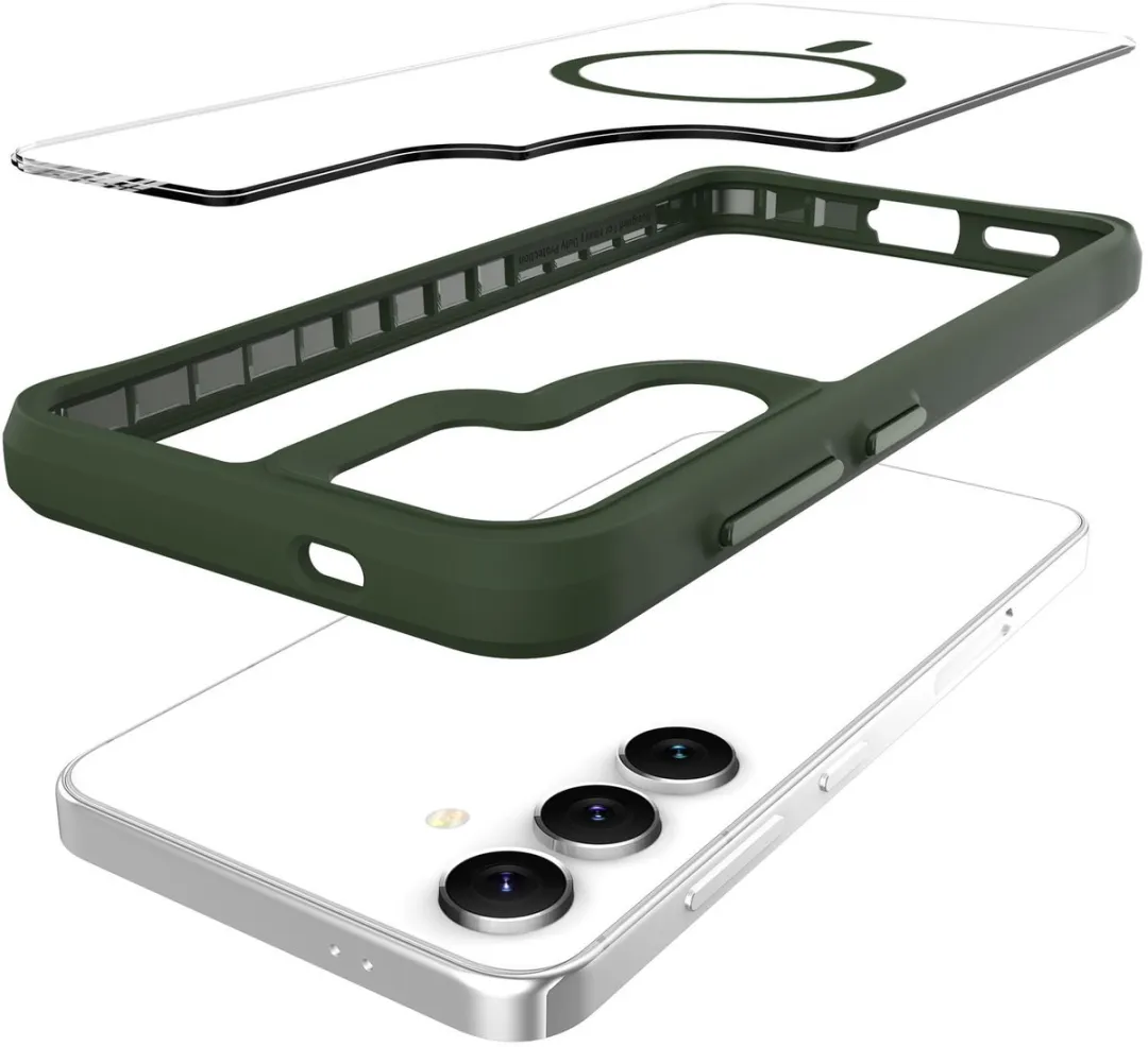 Buddi Hybrid Hoesje Samsung Galaxy S25/S24 - MagSafe - Transparant Groen