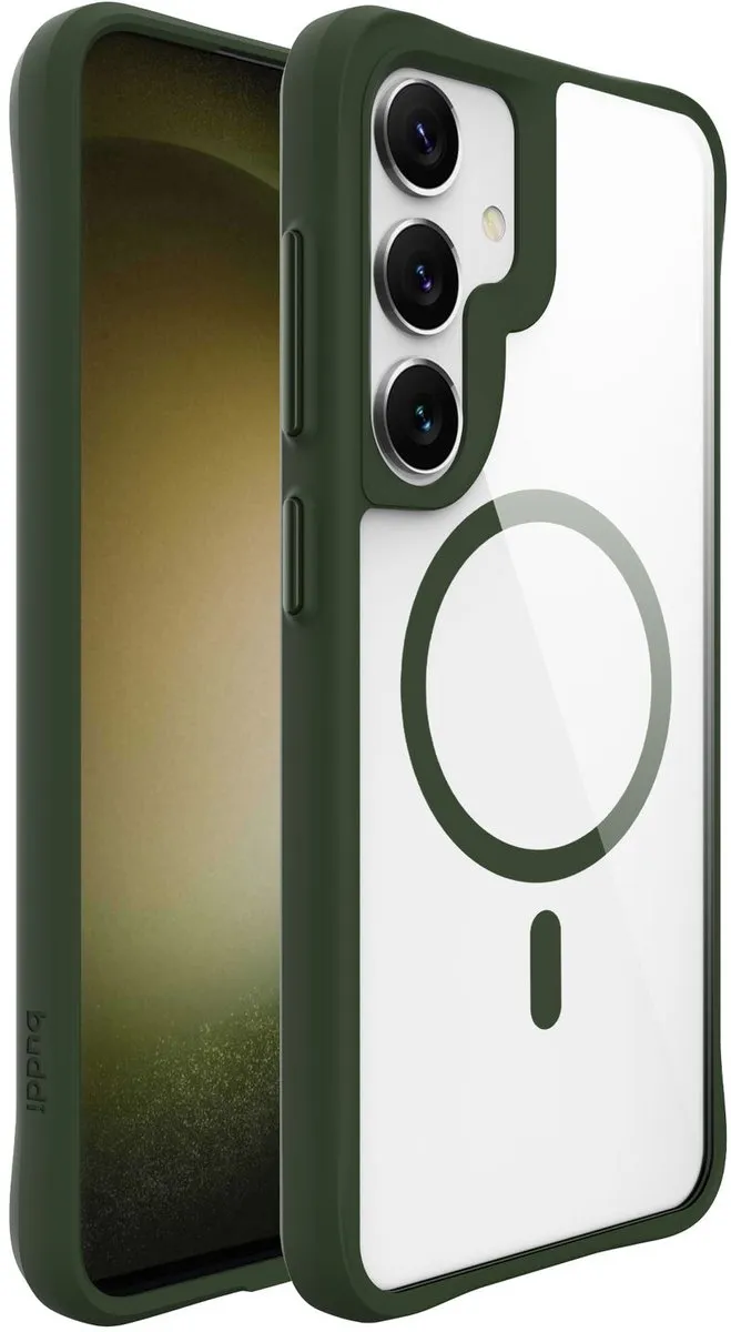 Buddi Hybrid Hoesje Samsung Galaxy S25/S24 - MagSafe - Transparant Groen - afbeelding 6 van 6