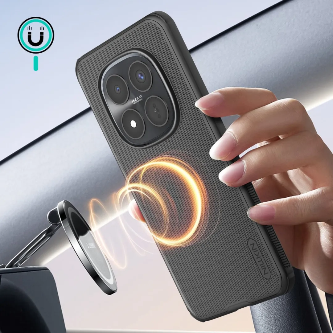 Nillkin Frosted Shield Hoesje Xiaomi Redmi Note 13 Pro - MagSafe - Zwart