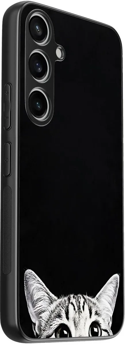 Casevibes Samsung Galaxy A15 Hoesje - Zwart - Kat Kiekeboe