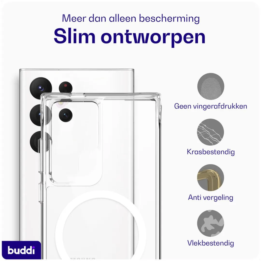 Buddi Core Hoesje Samsung Galaxy S25 Ultra - MagSafe - Transparant - afbeelding 6 van 6