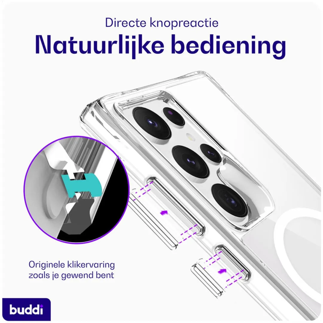Buddi Core Hoesje Samsung Galaxy S25 Ultra - MagSafe - Transparant