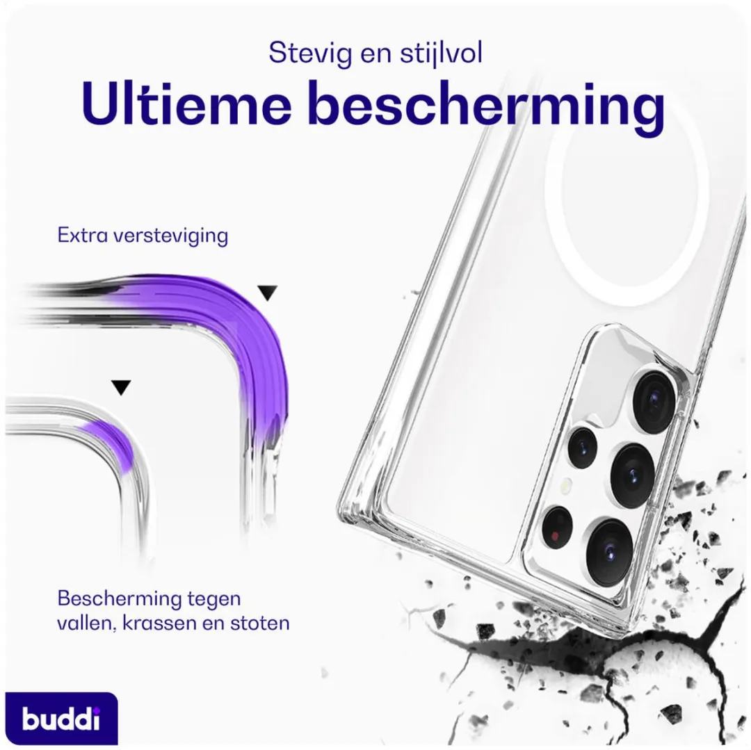 Buddi Core Hoesje Samsung Galaxy S25 Ultra - MagSafe - Transparant