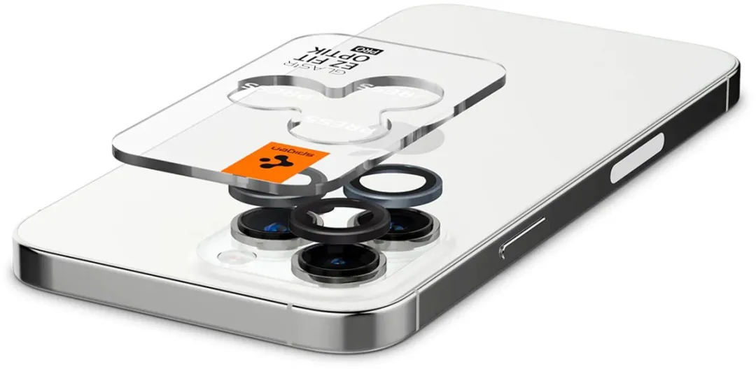 Spigen Optik iPhone 15 Pro Camera Protector - Grijs - 2 Stuks