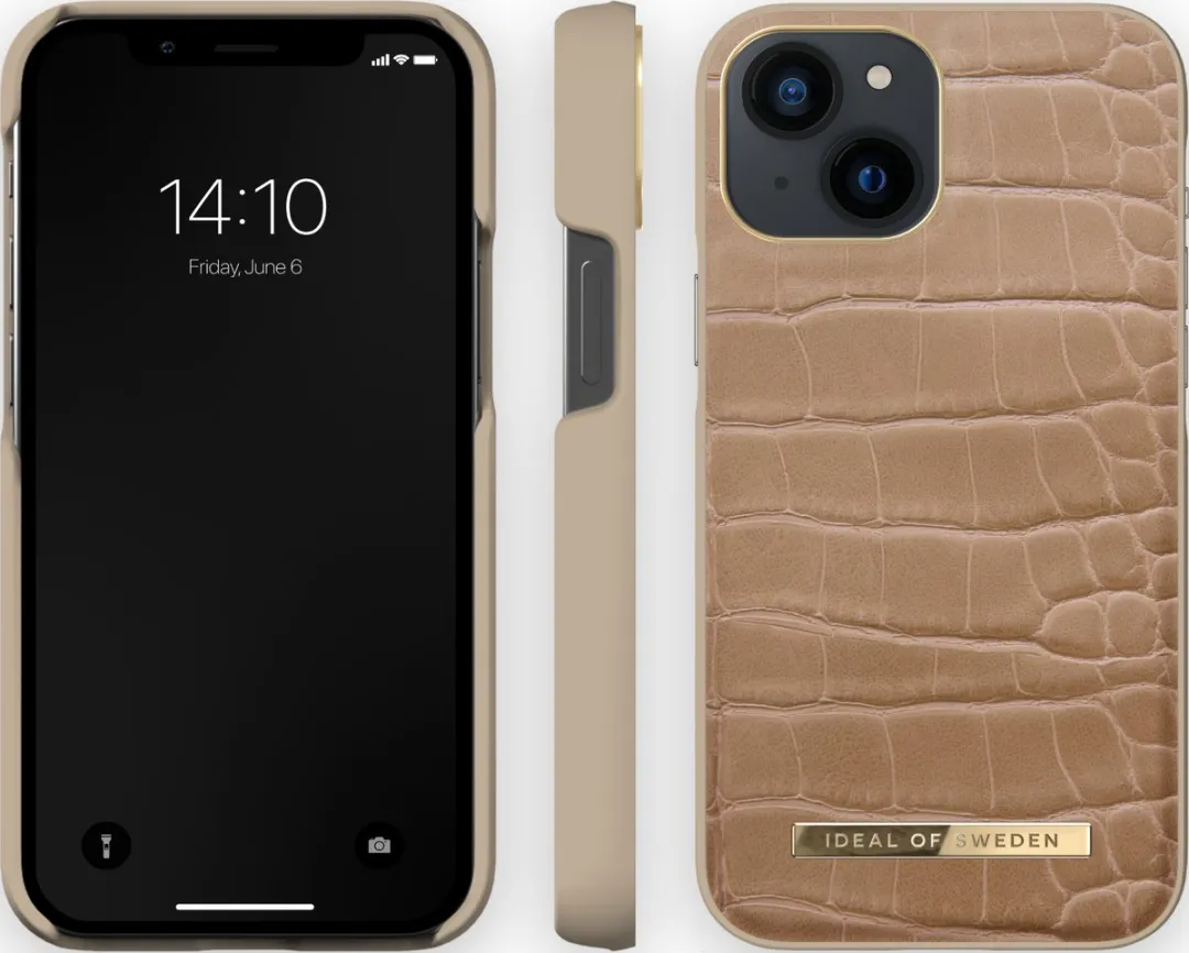iDeal of Sweden Atelier Case iPhone 13 Mini - Camel Croco - afbeelding 3 van 5