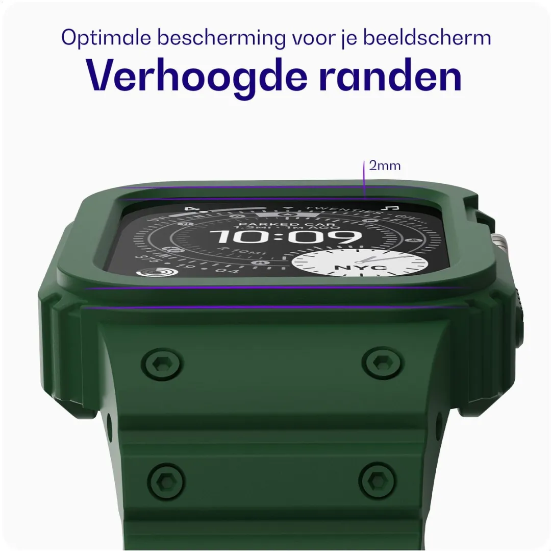 Buddi Forge Hoesje & Bandje Apple Watch 44/45mm - Groen - afbeelding 6 van 6