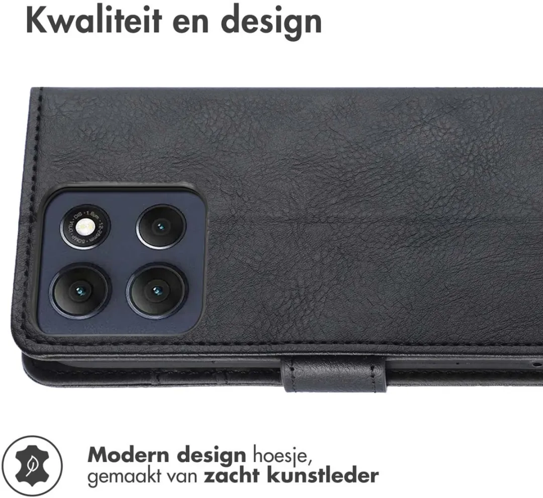 Imoshion Hoesje Motorola Moto G86 - 3 Pasjes - Zwart