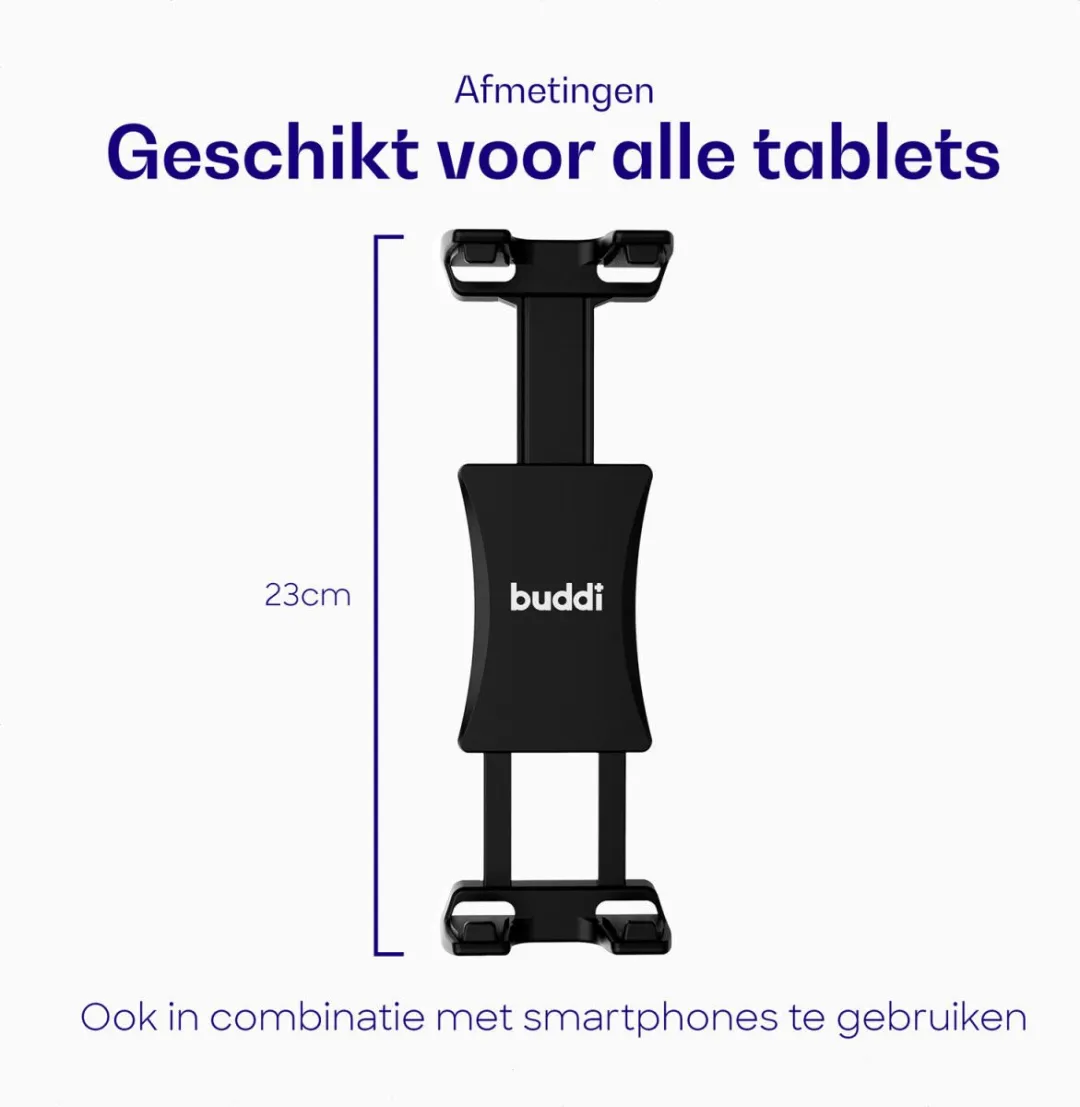 Buddi Universele Ventilatieroosterhouder Telefoon/Tablet - 360° Draaibaar