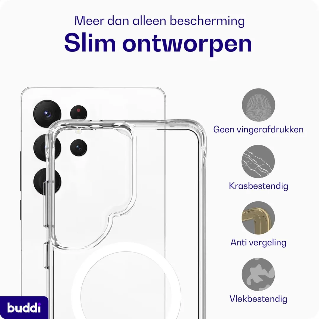 Buddi Core Samsung Galaxy S26 Ultra Hoesje - MagSafe - Transparant