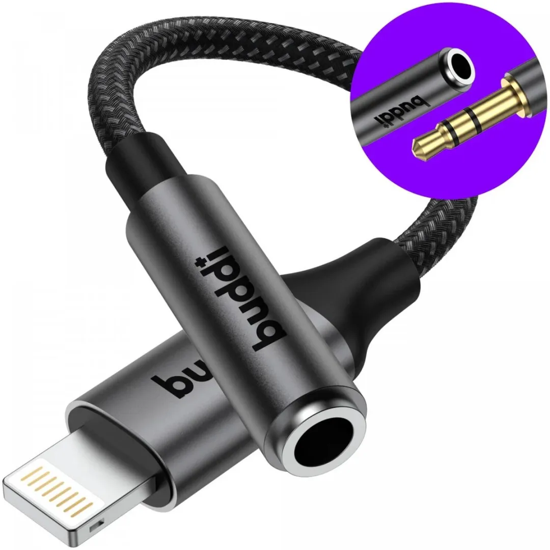 Buddi Ease 3.5mm naar Lightning Adapter
