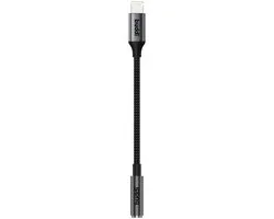 Buddi Ease 3.5mm naar Lightning Adapter - 12cm - Zwart