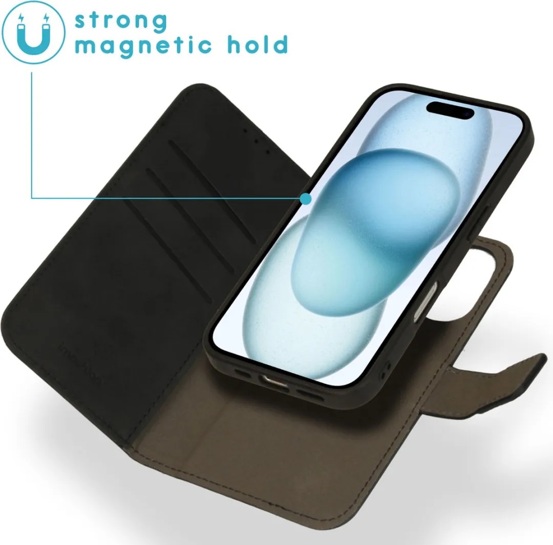 Imoshion iPhone 16 Hoesje 2-in-1 Bookcase - 3 Pasjes - Zwart