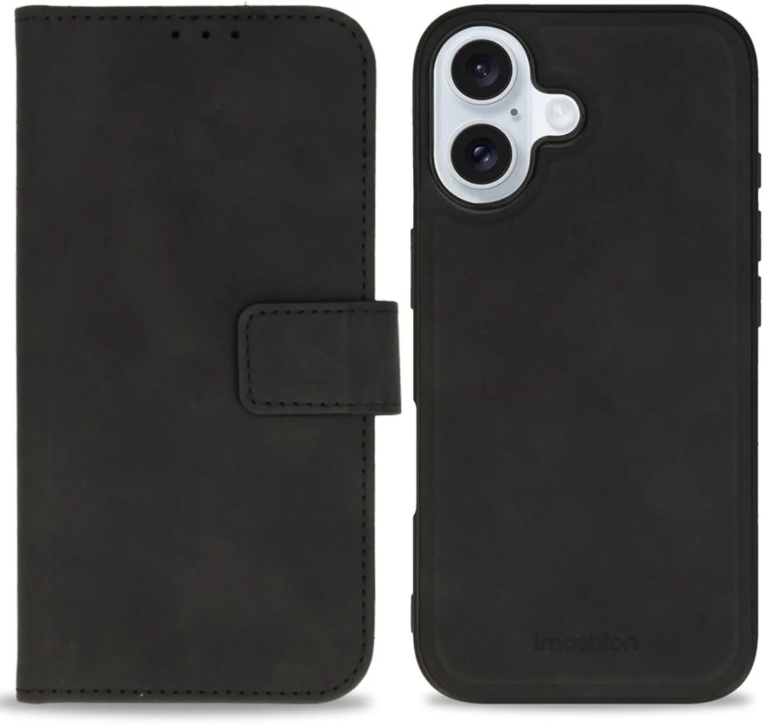 Imoshion iPhone 16 Hoesje 2-in-1 Bookcase - 3 Pasjes - Zwart