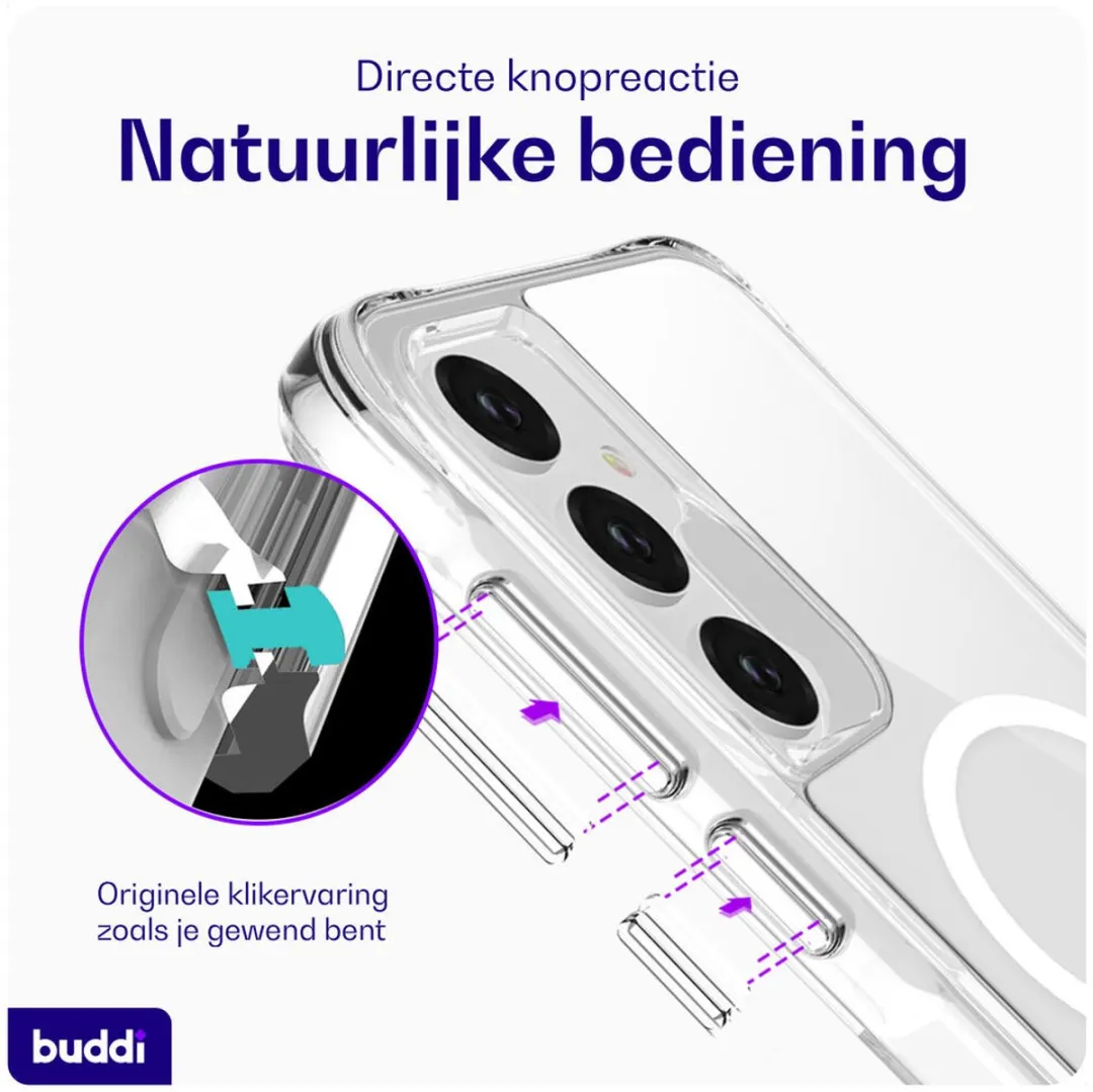 Buddi Core Hoesje Samsung Galaxy A55 - MagSafe - Transparant