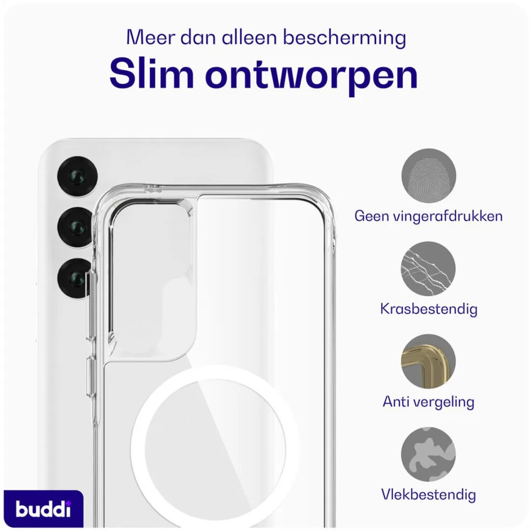 Buddi Core Hoesje Samsung Galaxy A55 - MagSafe - Transparant - afbeelding 6 van 6