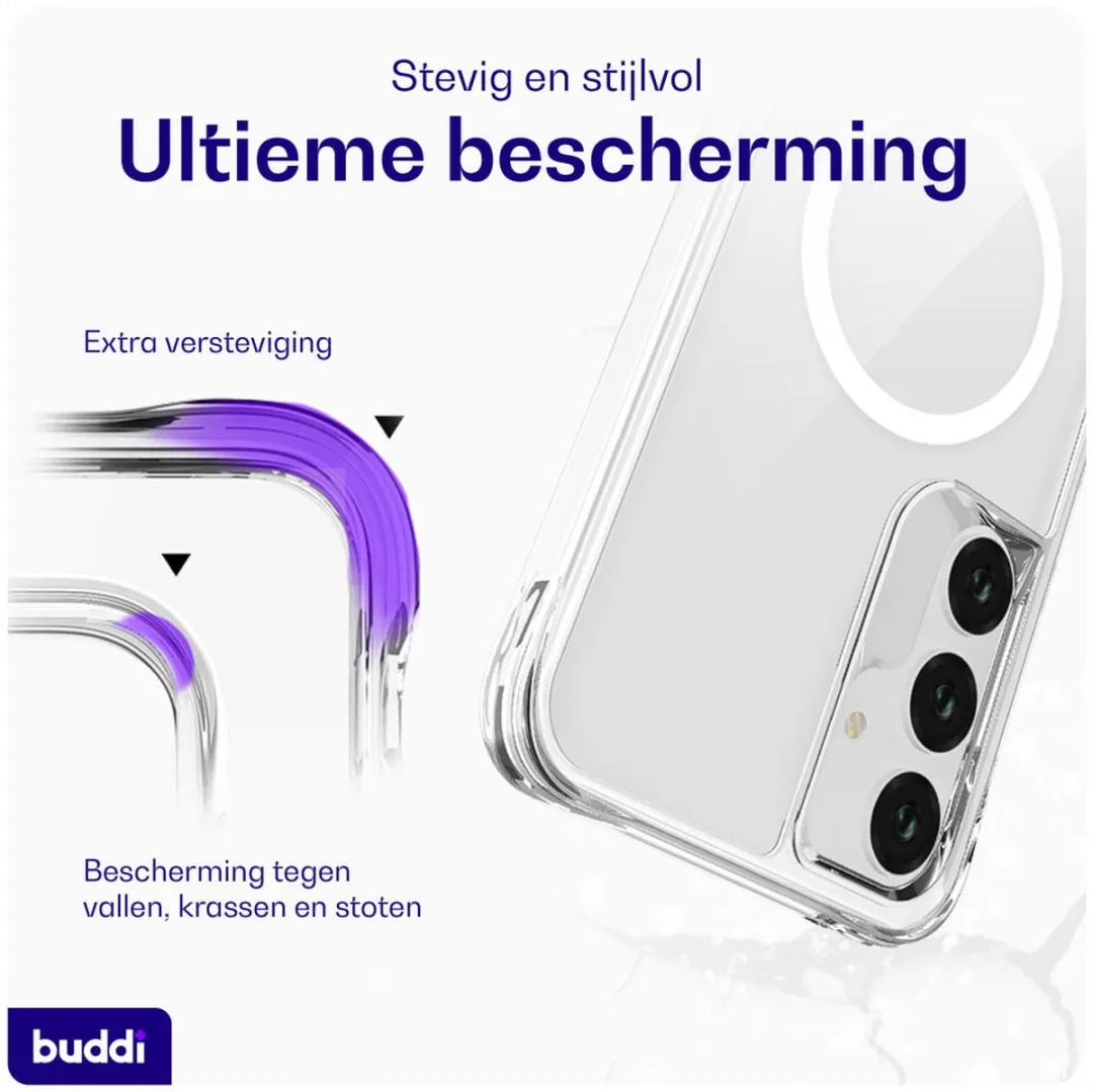 Buddi Core Hoesje Samsung Galaxy A55 - MagSafe - Transparant