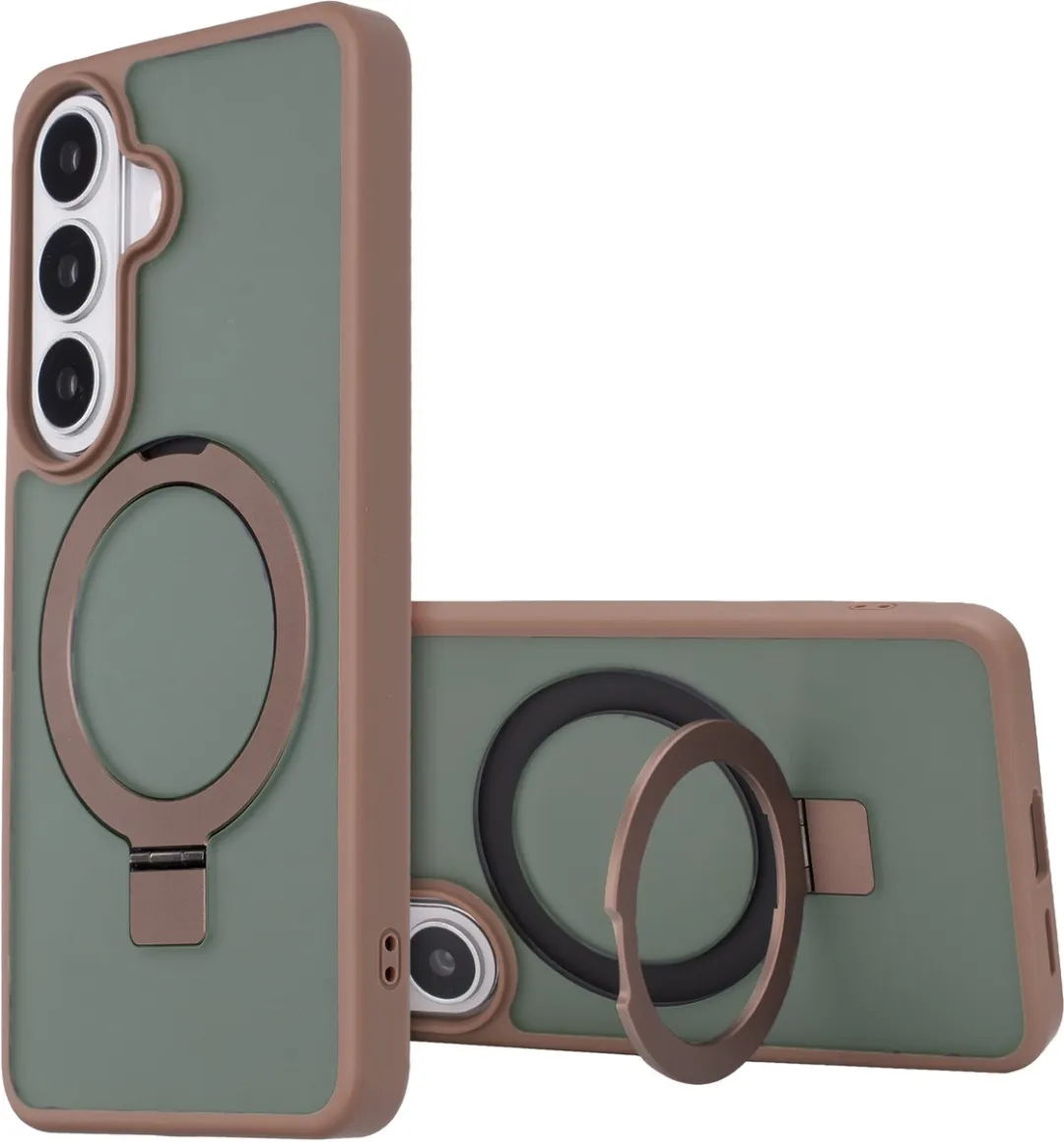 Accezz Hoesje Samsung Galaxy S26 Ring Stand - Bruin