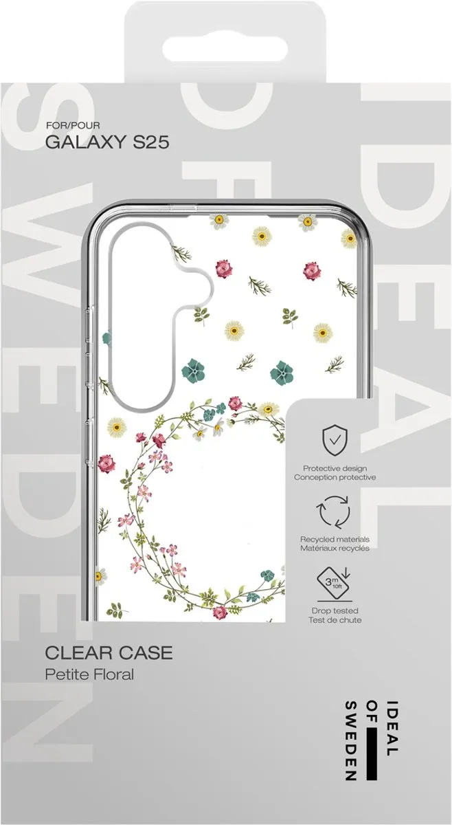 iDeal of Sweden Clear Case Samsung Galaxy S25 Petite Floral - IDCLC-S25-507
