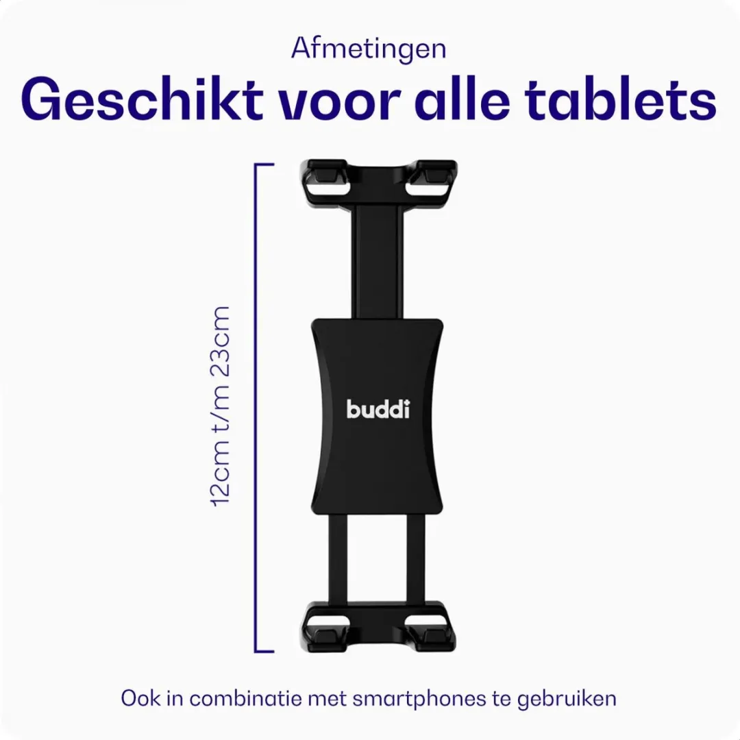 Buddi Universele Autohouder 360° - 23 Inch - Zwart