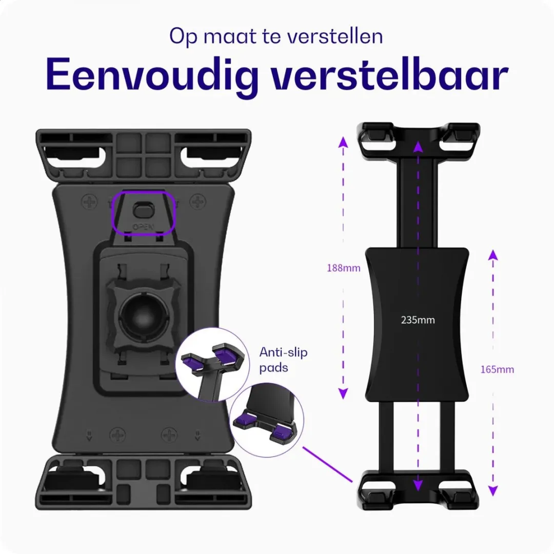 Buddi Universele Autohouder 360° - 23 Inch - Zwart