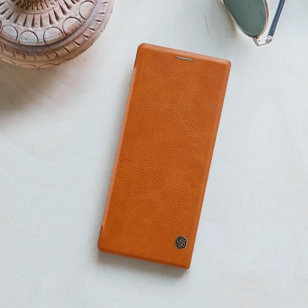 Nillkin Qin PU Leather Book Case Sony Xperia 10 Plus - Bruin - afbeelding 4 van 4