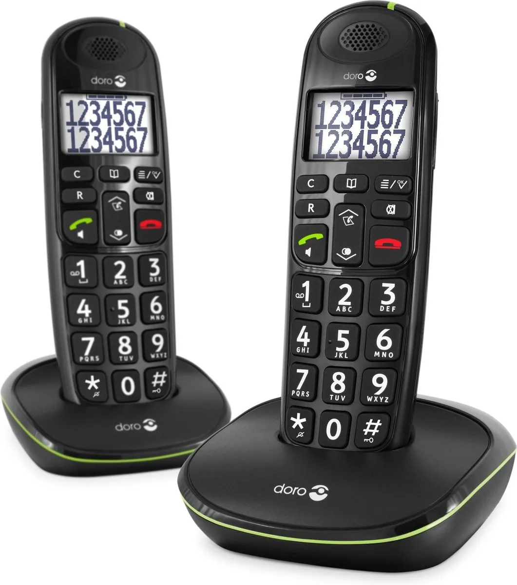 Doro PhoneEasy 110 - Duo DECT telefoon - Zwart