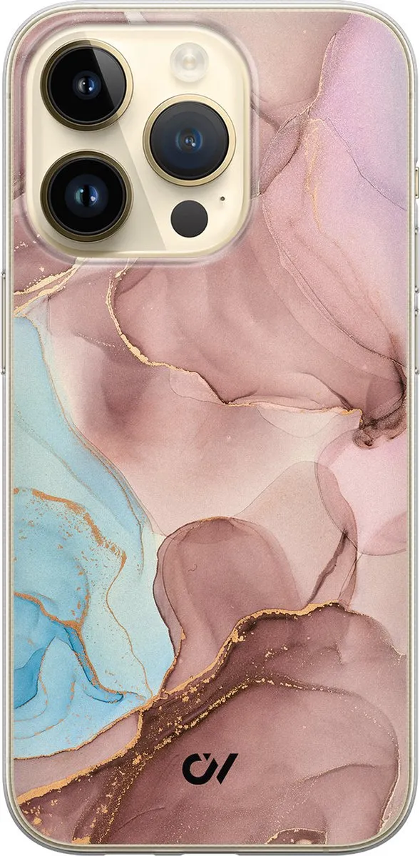 Casevibes Hoesje iPhone 14 Pro Marble Clouds