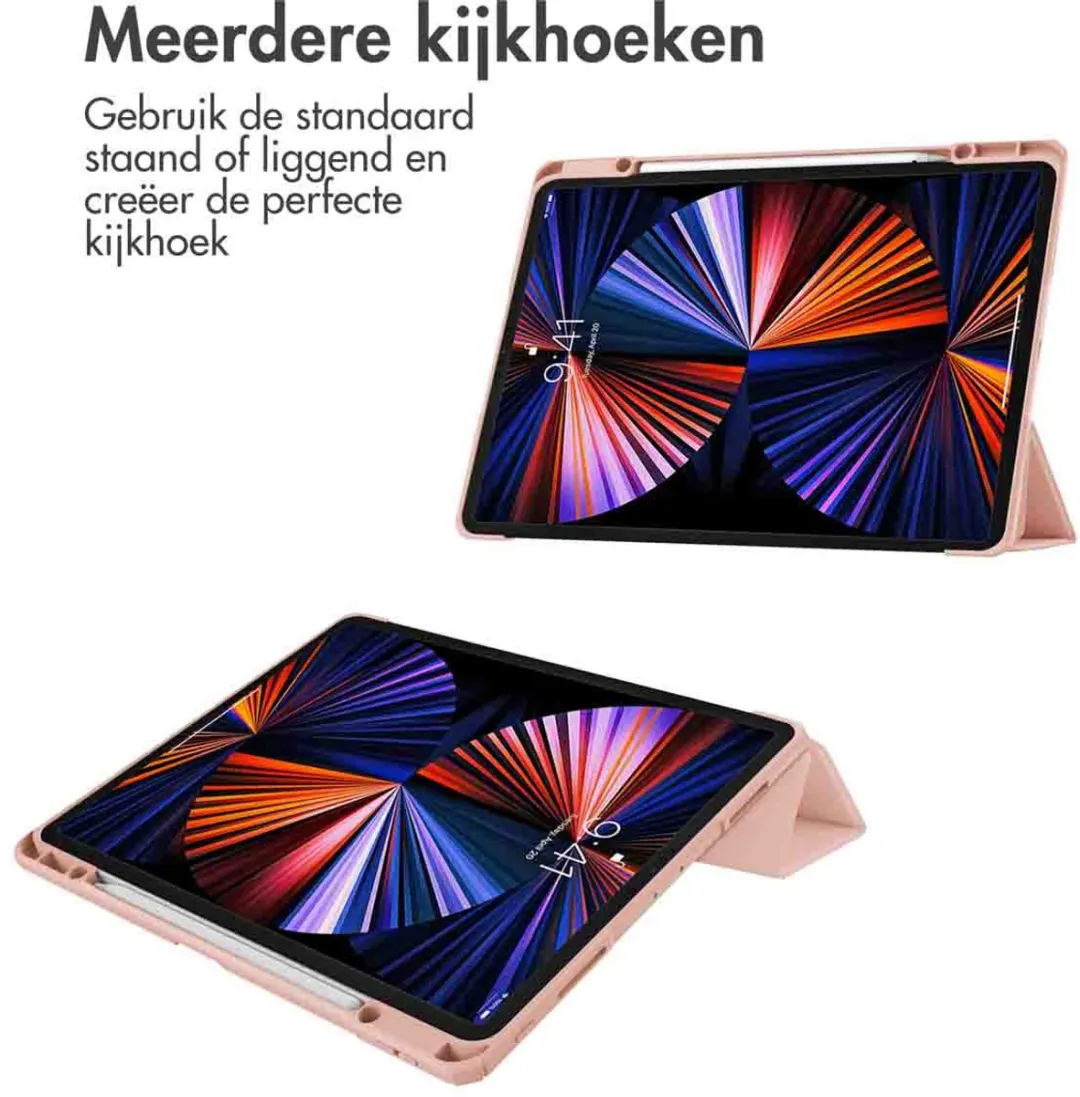 Imoshion Tablethoes SH00063615 - Apple iPad Pro 12.9 2018-2022 - Trifold Hardcase - Roze
