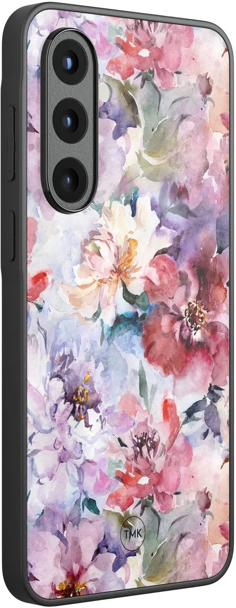 Casevibes Hoesje Samsung Galaxy A57 - Paars Bloemen Acryl
