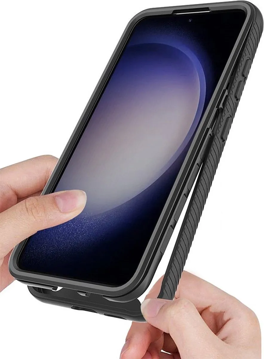 Just in Case Cazy Hoesje Samsung Galaxy A55 360° Full Protection - Zwart