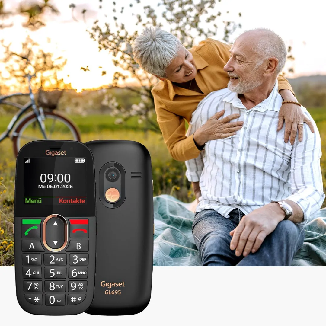 Gigaset GL695R Easyphone - 4G - 2.3" - Zwart