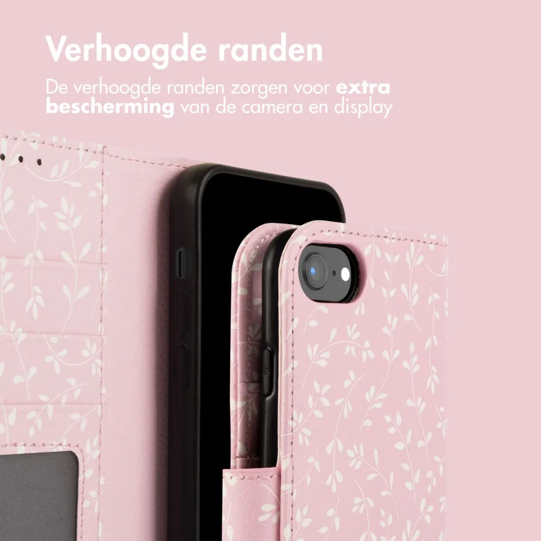 Imoshion iPhone 16e Hoesje - 3 Pasjes - Pink Bazaar Flowers