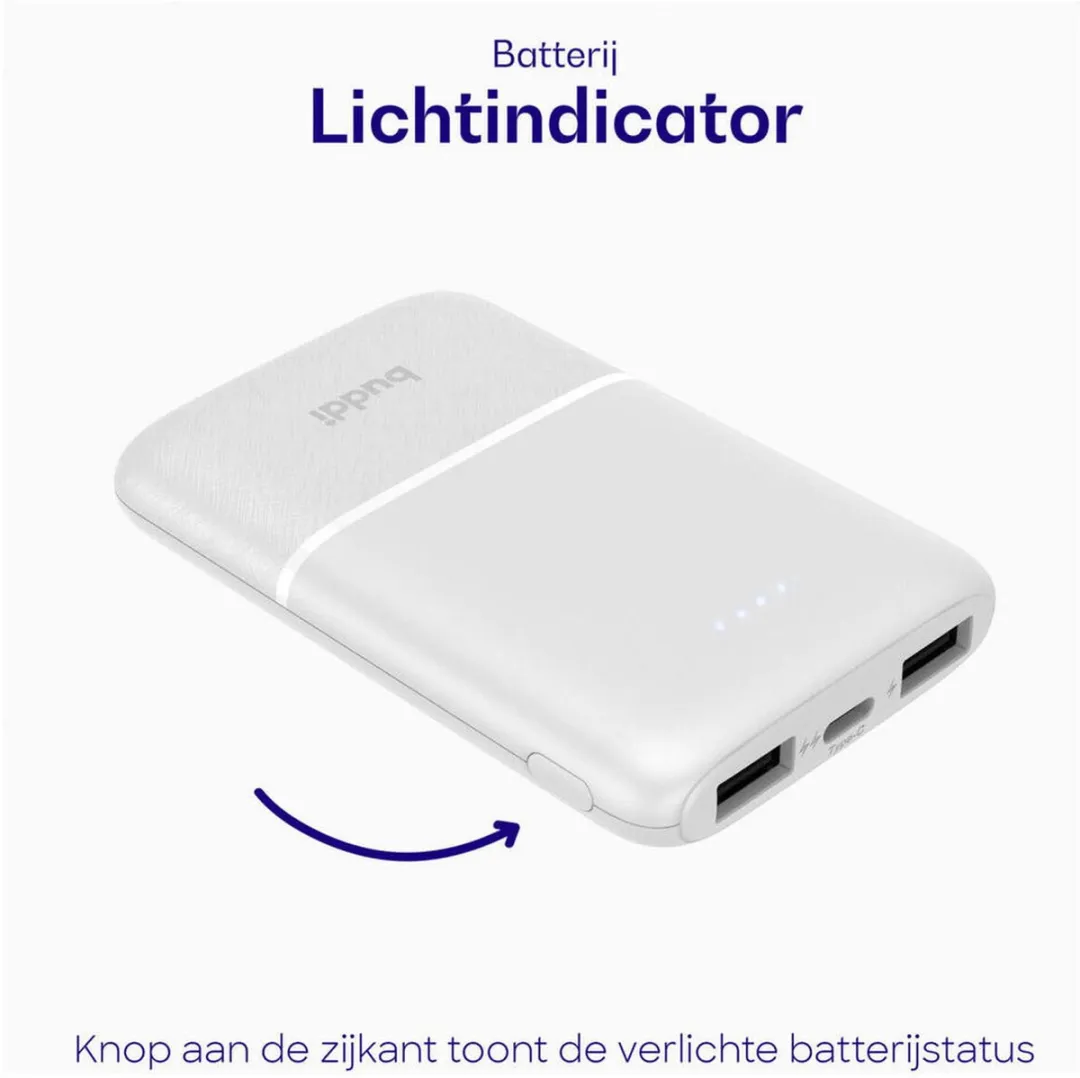 Buddi Go Powerbank 5.000mAh - 60W - USB-C Wit