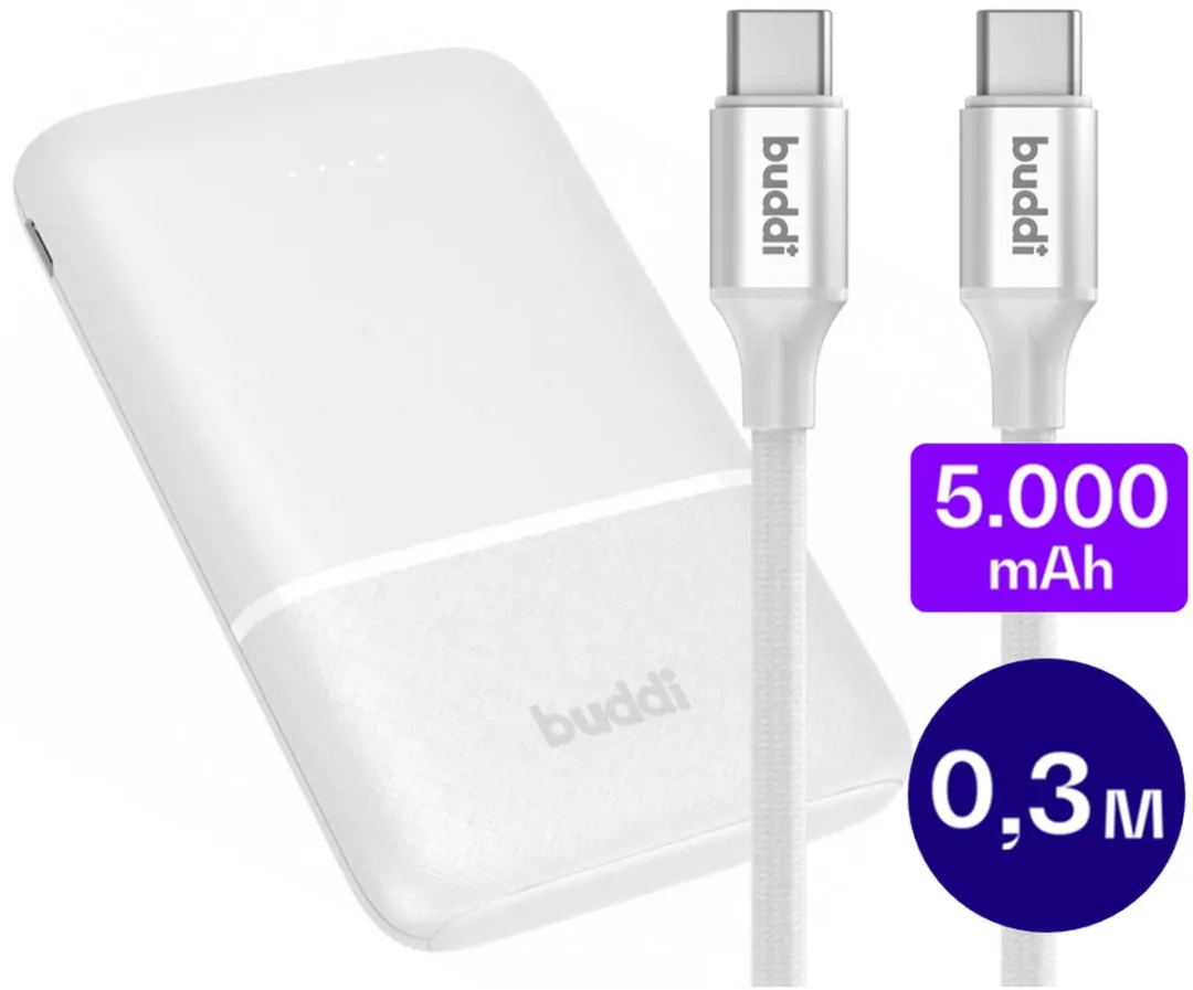 Buddi Go Powerbank 5.000mAh